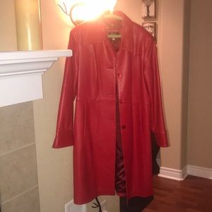 REMY Red leather coat